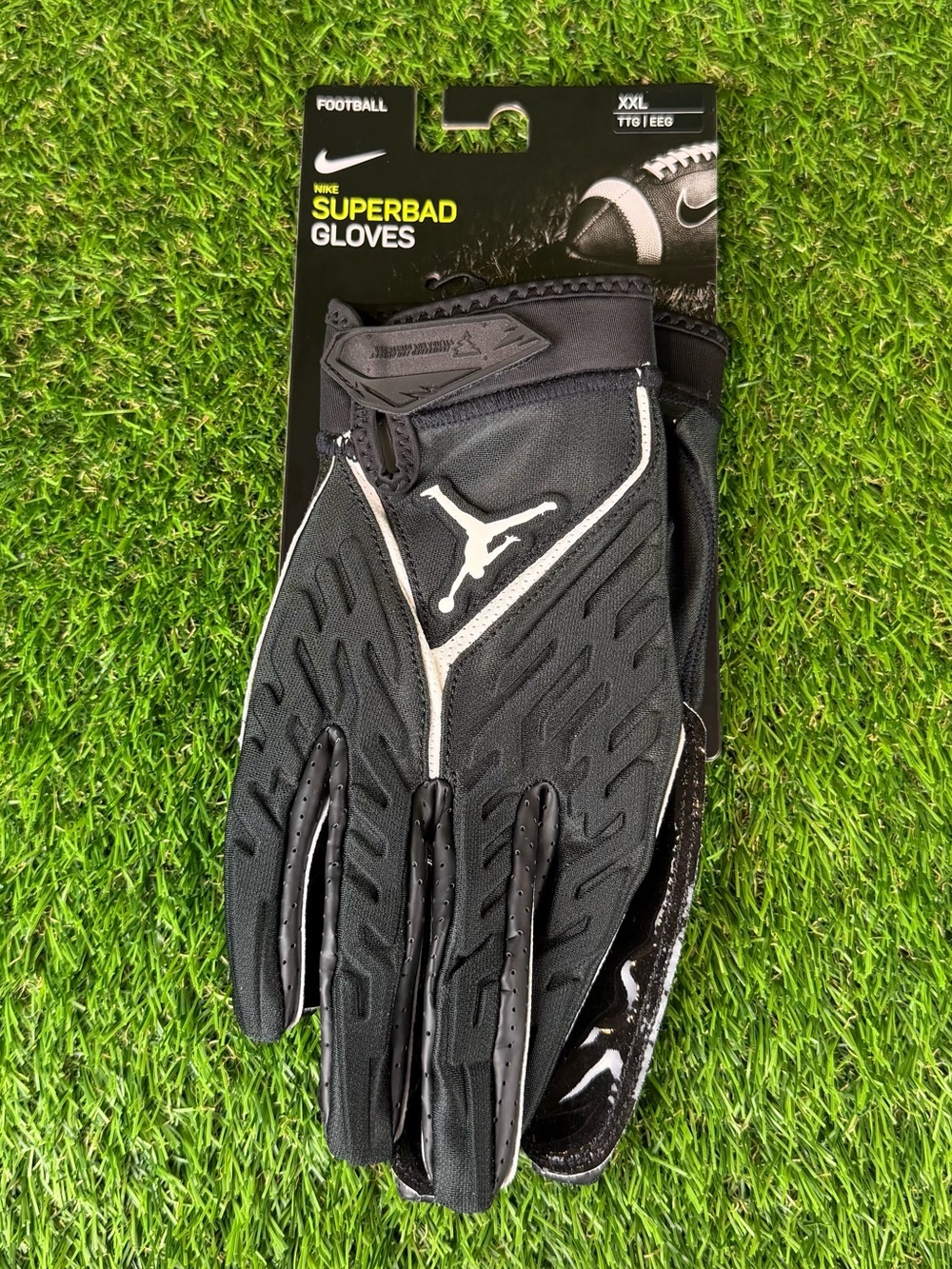 Nike Air Jordan Superbad Football Gloves Black White DX4476-091 Men’s Size 2XL
